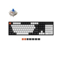 Клавиатура механическая Keychron C2 104Key, Gateron G Pro Blue, Hot-Swap, USB-A, EN/UKR, White Led, Чёрный