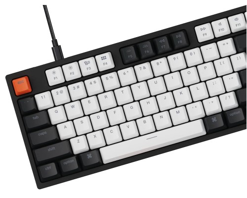 Клавиатура механическая Keychron C2 104Key, Gateron G Pro Blue, Hot-Swap, USB-A, EN/UKR, White Led, Чёрный