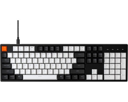 Клавиатура механическая Keychron C2 104Key, Gateron G Pro Blue, Hot-Swap, USB-A, EN/UKR, White Led, Чёрный