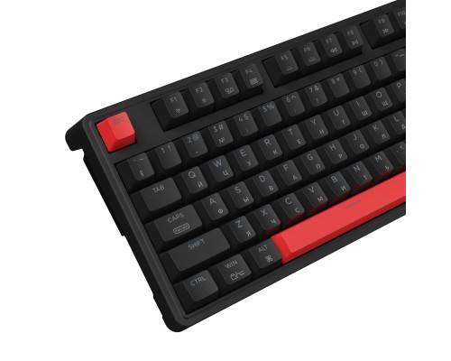 Клавиатура механическая Keychron C3 Pro 87Key, K pro Red, USB-A, QMK, Hot-swap, EN/RU/UZ, Red Led, черный