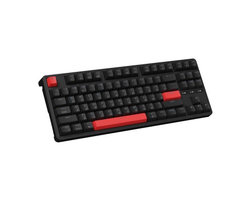 Клавиатура механическая Keychron C3 Pro 87Key, K pro Red, USB-A, QMK, Hot-swap, EN/RU/UZ, Red Led, черный