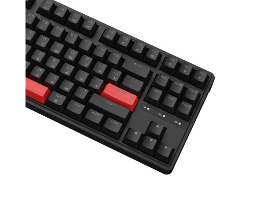 Клавиатура механическая Keychron C3 Pro 87Key, K pro Red, USB-A, QMK, Hot-swap, EN/RU/UZ, Red Led, черный