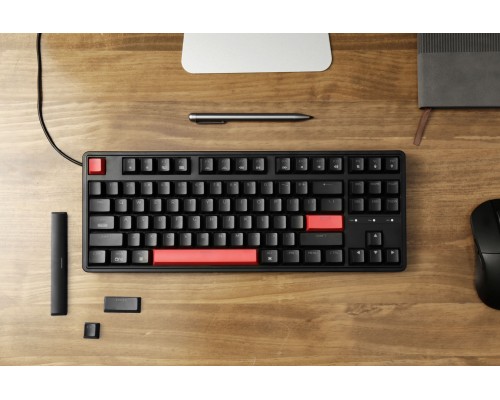Клавиатура механическая Keychron C3 Pro 87Key, K pro Red, USB-A, QMK, Hot-swap, EN/RU/UZ, Red Led, черный