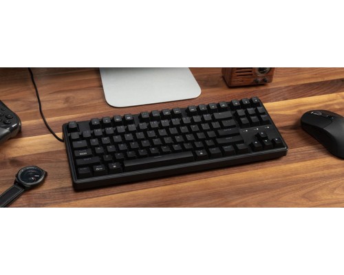 Клавиатура механическая Keychron C3 Pro 87Key, K pro Red, USB-A, QMK, Hot-swap, EN/RU/UZ, Red Led, черный