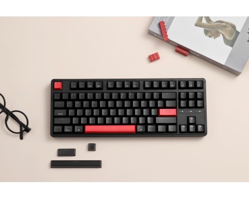Клавиатура механическая Keychron C3 Pro 87Key, K pro Red, USB-A, QMK, Hot-swap, EN/RU/UZ, Red Led, черный