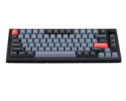 Клавиатура механическая Keychron V1 84Key, Gateron G PRO Blue, USB-A, Hot-Swap, QMK, Knob, EN/UKR, RGB, Frosted Black
