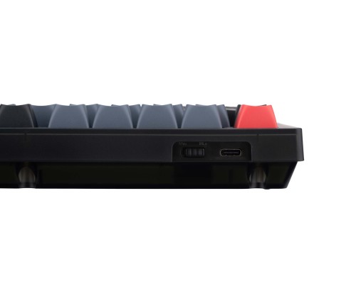 Клавиатура механическая Keychron V1 84Key, Gateron G PRO Blue, USB-A, Hot-Swap, QMK, Knob, EN/UKR, RGB, Frosted Black