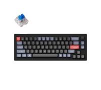 Клавиатура механическая Keychron V2 68Key, K Pro Blue, Hot-Swap, QMK, Knob, USB-A, EN/UKR, RGB, Carbon Black
