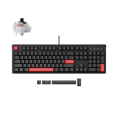 Клавиатура механическая Lemokey X3 104Key, Keychron Brown, USB-A, QMK/VIA, EN/KZ/RU, Red Led, черный Клавиатура механическая Lemokey X3 104Key, Keychron Brown, USB-A, QMK/VIA, EN/KZ/RU, Red Led, черный