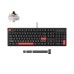 Клавиатура механическая Lemokey X3 104Key, Keychron Brown, USB-A, QMK/VIA, EN/KZ/RU, Red Led, черный