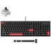 Клавиатура механическая Lemokey X3 104Key, Keychron Brown, USB-A, QMK/VIA, EN/KZ/RU, Red Led, черный
