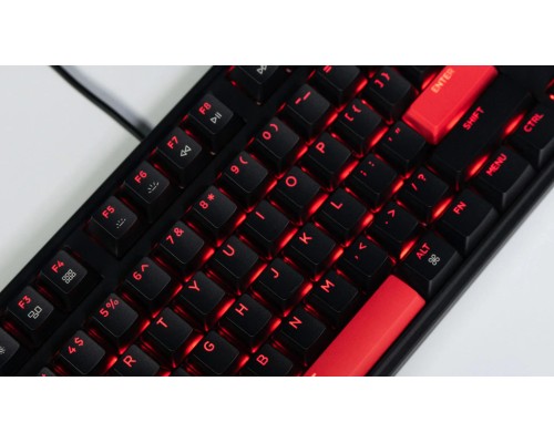 Клавиатура механическая Lemokey X3 104Key, Keychron Red, USB-A, QMK/VIA, EN/KZ/RU, Red Led, черный