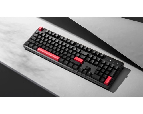 Клавиатура механическая Lemokey X3 104Key, Keychron Red, USB-A, QMK/VIA, EN/KZ/RU, Red Led, черный