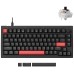 Клавиатура механическая Lemokey X4 84Key, Keychron Brown, USB-A, QMK, EN/KZ/RU, Red led, черный