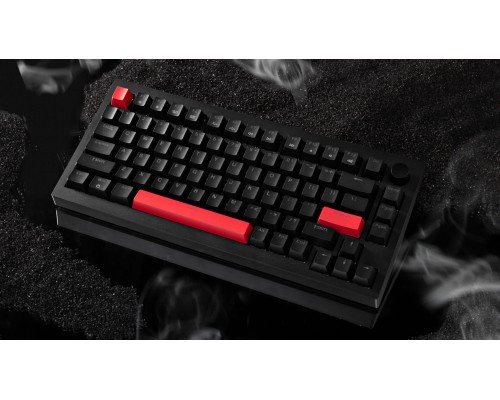 Клавиатура механическая Lemokey X4 84Key, Keychron Brown, USB-A, QMK, EN/KZ/RU, Red led, черный