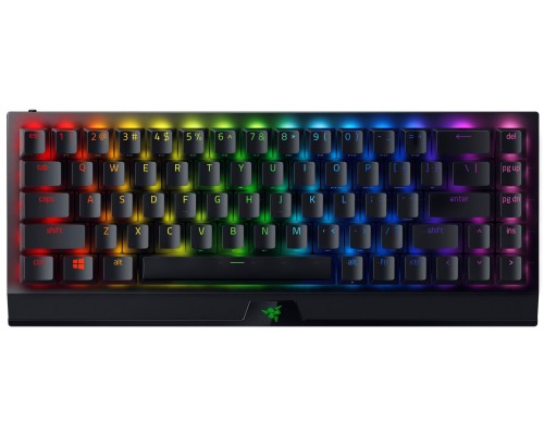Клавиатура механическая Razer BlackWidow V3 Mini HyperSpeed 68key, Yellow Switch, USB-A/WL/BT, EN/RU, RGB, чёрный