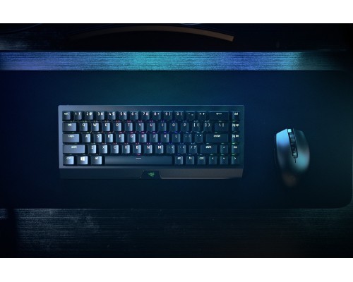 Клавиатура механическая Razer BlackWidow V3 Mini HyperSpeed 68key, Yellow Switch, USB-A/WL/BT, EN/RU, RGB, чёрный