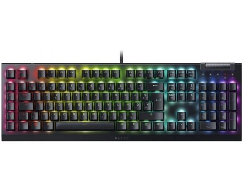 Клавиатура механическая Razer BlackWidow V4 X 110key, Green Switch, USB-A, EN/RU, RGB, чёрный