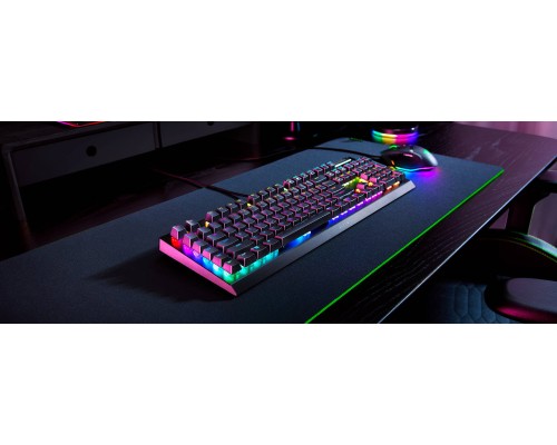 Клавиатура механическая Razer BlackWidow V4 X 110key, Green Switch, USB-A, EN/RU, RGB, чёрный