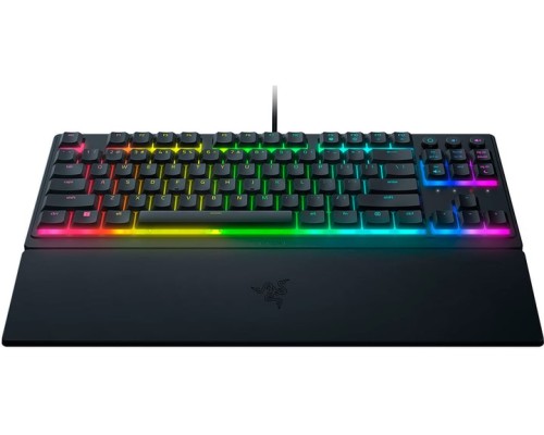Клавиатура механическая Razer Ornata V3 TKL 84key, Mecha-Membrane Switch, USB-A, EN/RU, RGB, чёрный