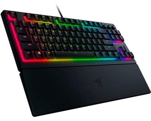 Клавиатура механическая Razer Ornata V3 TKL 84key, Mecha-Membrane Switch, USB-A, EN/RU, RGB, чёрный