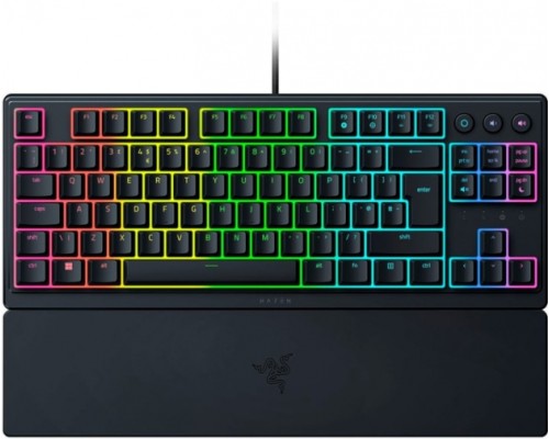 Клавиатура механическая Razer Ornata V3 TKL 84key, Mecha-Membrane Switch, USB-A, EN/RU, RGB, чёрный