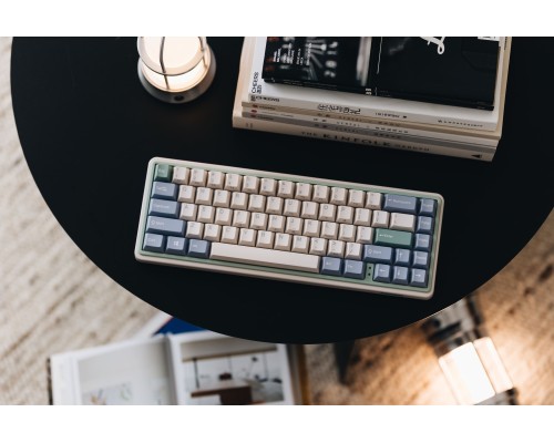 Клавиатура механическая Varmilo Minilo VXT67 Eucalyptus 67Key, Gateron G Pro 2.0 Brown, BT/WL/USB-A, Hot-Swap, EN, RGB, Рожевий