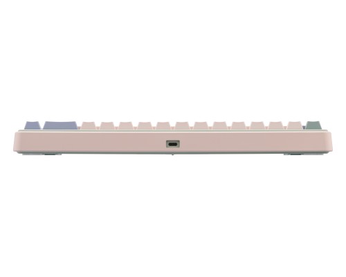 Клавиатура механическая Varmilo Minilo VXT67 Eucalyptus 67Key, Gateron G Pro 2.0 Yellow, BT/WL/USB-A, Hot-Swap, EN, RGB, Рожевий