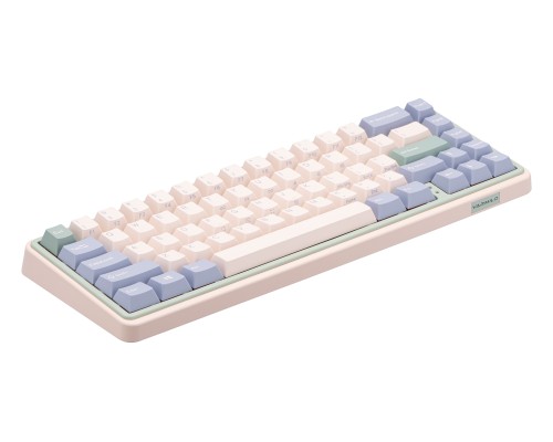 Клавиатура механическая Varmilo Minilo VXT67 Eucalyptus 67Key, Gateron G Pro 2.0 Yellow, BT/WL/USB-A, Hot-Swap, EN, RGB, Рожевий
