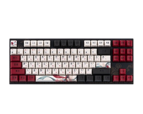 Клавиатура механическая Varmilo VEM87 Beijing Opera 87Key, EC V2 Sakura, USB-A, EN/UKR, White Led, Чорний