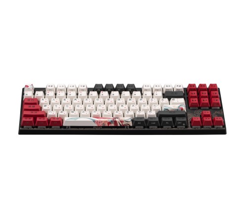 Клавиатура механическая Varmilo VEM87 Beijing Opera 87Key, EC V2 Sakura, USB-A, EN/UKR, White Led, Чорний