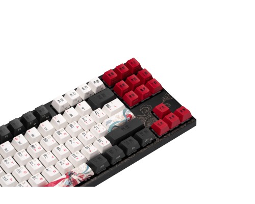 Клавиатура механическая Varmilo VEM87 Beijing Opera 87Key, EC V2 Sakura, USB-A, EN/UKR, White Led, Чорний