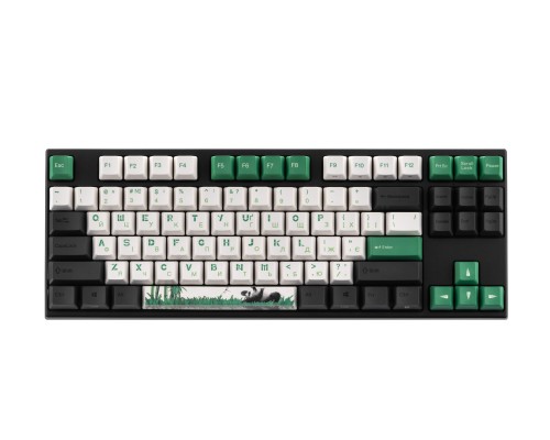 Клавиатура механическая Varmilo VEM87 Panda R2 87Key, EC V2 Ivy, USB-A, EN/UKR, White Led, Зелений