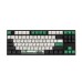 Клавиатура механическая Varmilo VEM87 Panda R2 87Key, EC V2 Ivy, USB-A, EN/UKR, White Led, Зелений