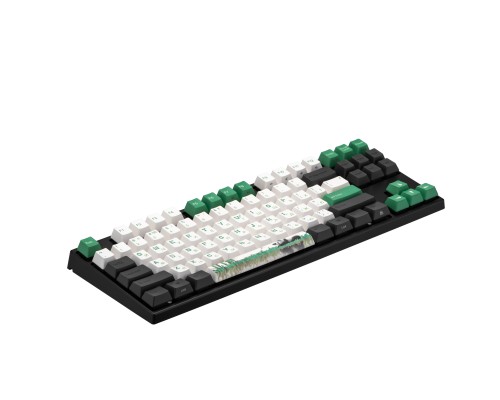Клавиатура механическая Varmilo VEM87 Panda R2 87Key, EC V2 Ivy, USB-A, EN/UKR, White Led, Зелений