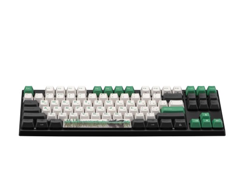 Клавиатура механическая Varmilo VEM87 Panda R2 87Key, EC V2 Ivy, USB-A, EN/UKR, White Led, Зелений