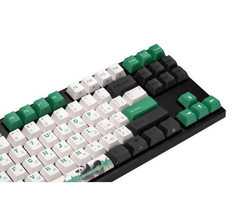 Клавиатура механическая Varmilo VEM87 Panda R2 87Key, EC V2 Ivy, USB-A, EN/UKR, White Led, Зелений