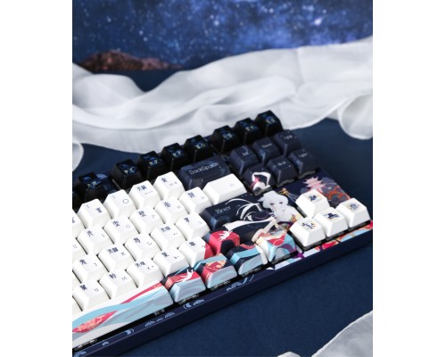 Клавиатура механическая Varmilo VPE87 Chang'e 87Key, Cherry Mx Red, BT/WL/USB-A, EN, White Led, Синій