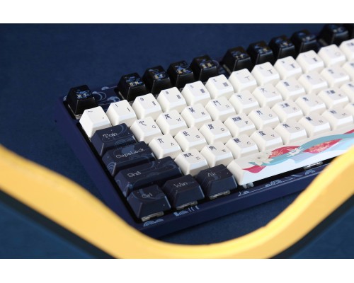 Клавиатура механическая Varmilo VPE87 Chang'e 87Key, Cherry Mx Red, BT/WL/USB-A, EN, White Led, Синій