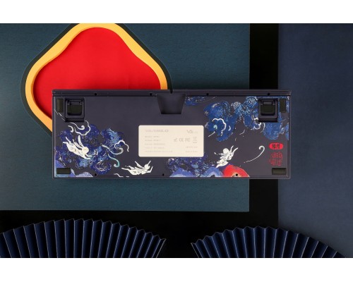 Клавиатура механическая Varmilo VPE87 Chang'e 87Key, Cherry Mx Red, BT/WL/USB-A, EN, White Led, Синій