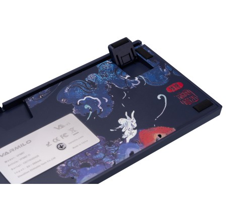 Клавиатура механическая Varmilo VPE87 Chang'e 87Key, Cherry Mx Red, BT/WL/USB-A, EN, White Led, Синій