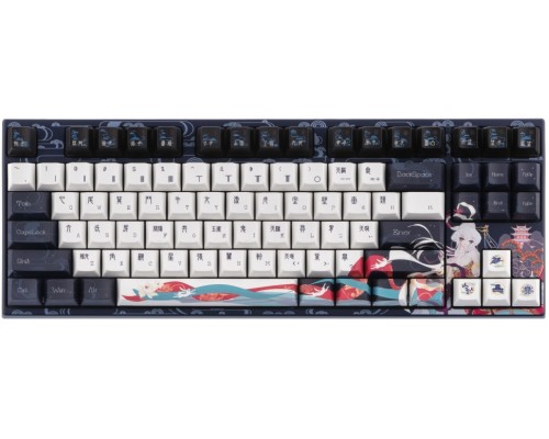 Клавиатура механическая Varmilo VPE87 Chang'e 87Key, Cherry Mx Red, BT/WL/USB-A, EN, White Led, Синій
