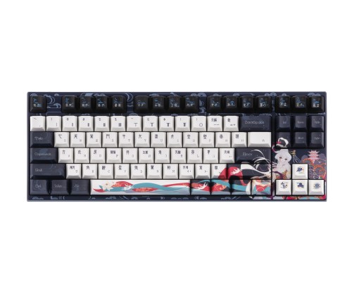 Клавиатура механическая Varmilo VPE87 Chang'e 87Key, Cherry Mx Red, BT/WL/USB-A, EN, White Led, Синій