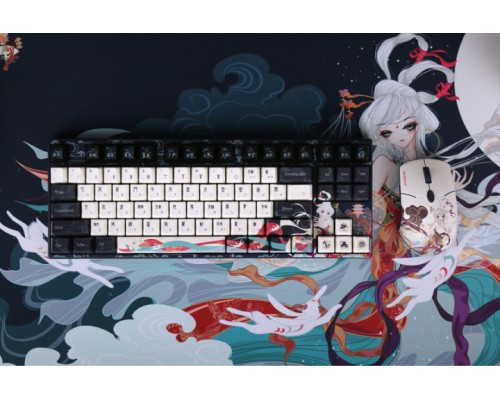 Клавиатура механическая Varmilo VPE87 Chang'e 87Key, Cherry Mx Silent Red, BT/WL/USB-A, EN, White Led, Синій