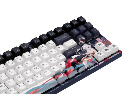 Клавиатура механическая Varmilo VPE87 Chang'e 87Key, Cherry Mx Silent Red, BT/WL/USB-A, EN, White Led, Синій