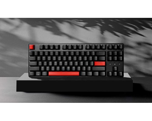 Клавиатура механическая Lemokey X1 87Key, Keychron Brown, USB-A, QMK/VIA, EN/KZ/RU, Red led, черный