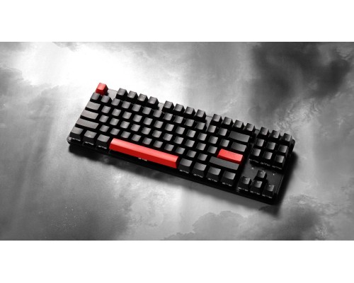 Клавиатура механическая Lemokey X1 87Key, Keychron Brown, USB-A, QMK/VIA, EN/KZ/RU, Red led, черный