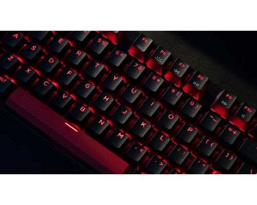 Клавиатура механическая Lemokey X1 87Key, Keychron Red, USB-A, QMK/VIA, EN/KZ/RU, Red led, черный