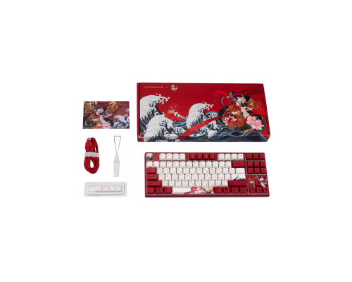 Механическая клавиатура Varmilo VEM87 Koi 87Key EC V2 Sakura USB-A EN/UKR White LED красный VEM87