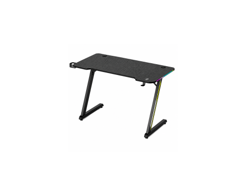 Экономичный игровой стол GMD02E-2 с RGB-подсветкой, Z-образный, черный